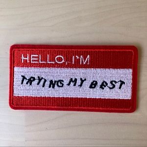 Red Hello I’m Trying My Best Patch